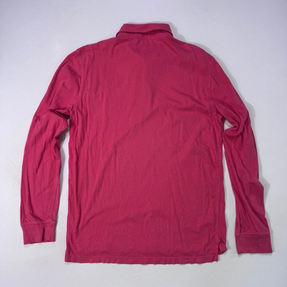 J. Crew Broken-In Mens Large Pink Cotton Pocket Polo Shirt Preppy Coastal